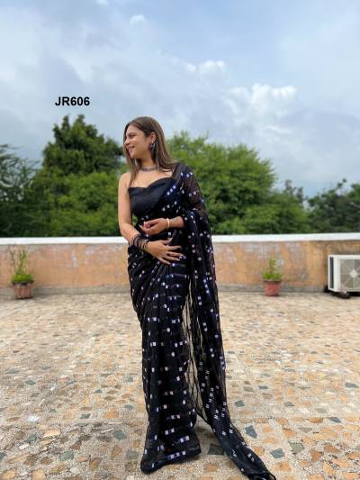 JR JR606 DESIGNER GEORGETTE SAREE WHOLESALER IN INDIA